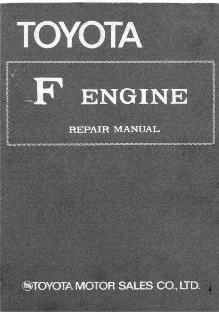 TOYOTA LANDCRUISER 1972 F-Engine-REPAIR Manual