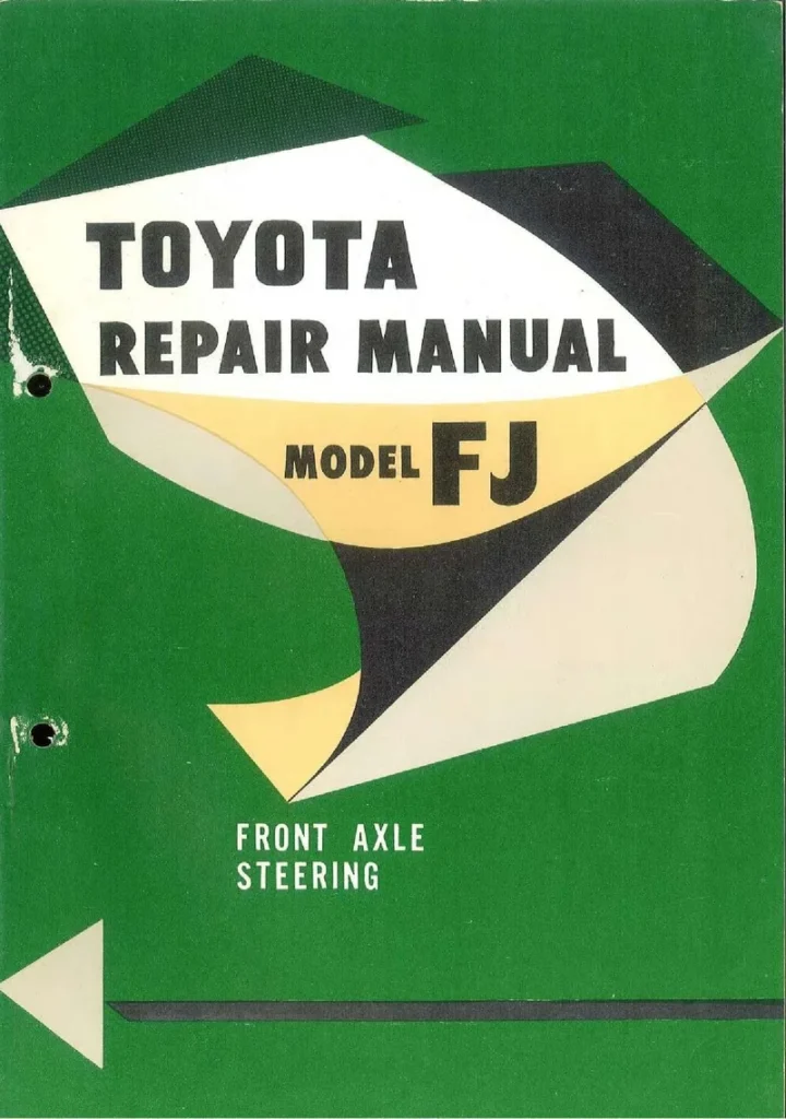 TOYOTA LANDCRUISER FJ25 Front Axle Repair Manual