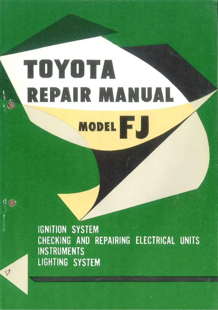 TOYOTA LANDCRUISER FJ25 Ignition Repair Manual