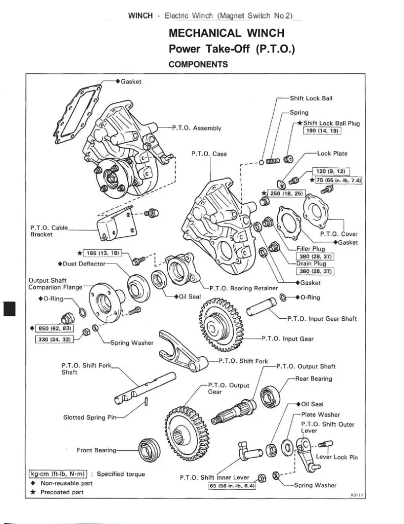 TOYOTA LANDCRUISER OEM 80 Series Winch Repair Manual